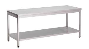 Table inox 1000x700x890mmh + sous-tablette
